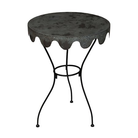 ELK SIGNATURE Accent Table, 22 in W, 22 in L, 29 in H, Metal Top 714567